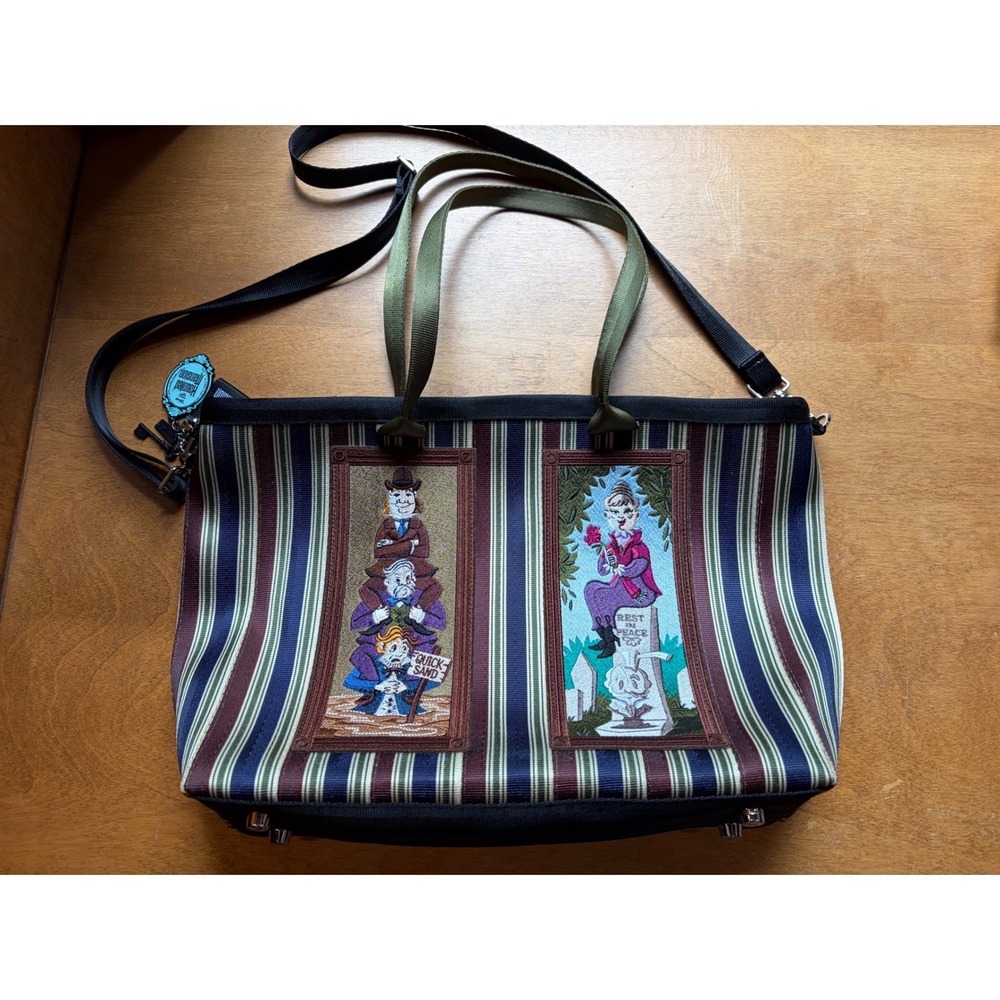 Harveys Disney Haunted Mansion Median Seatbelt Tote Bag Stretching Room nwot